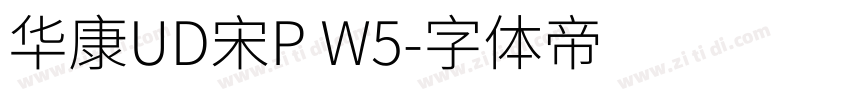 华康UD宋P W5字体转换